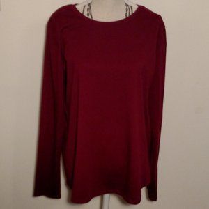 3 for $15 Wonder Nation girl's maroon, long sleeve top, EUC., size XXL (18)